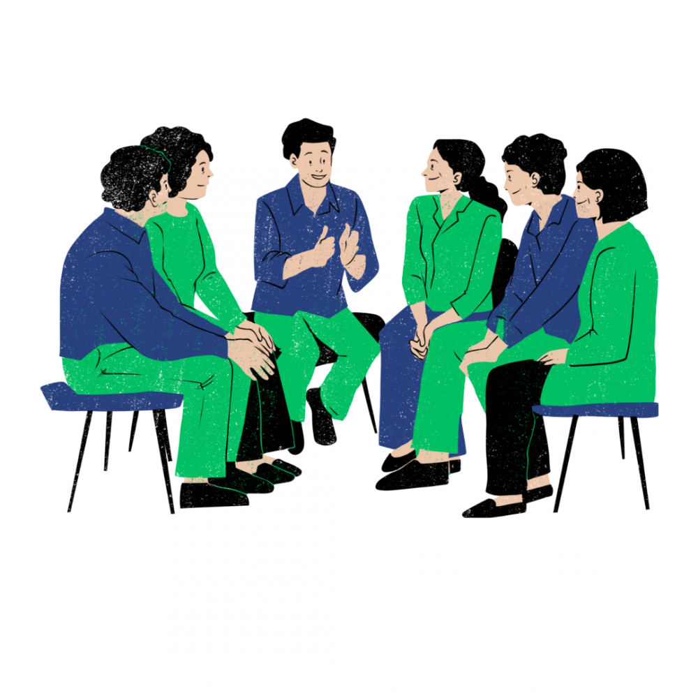 Publication instagram sante illustration bleu et blanc 1